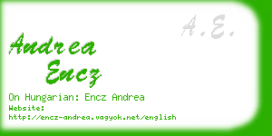 andrea encz business card